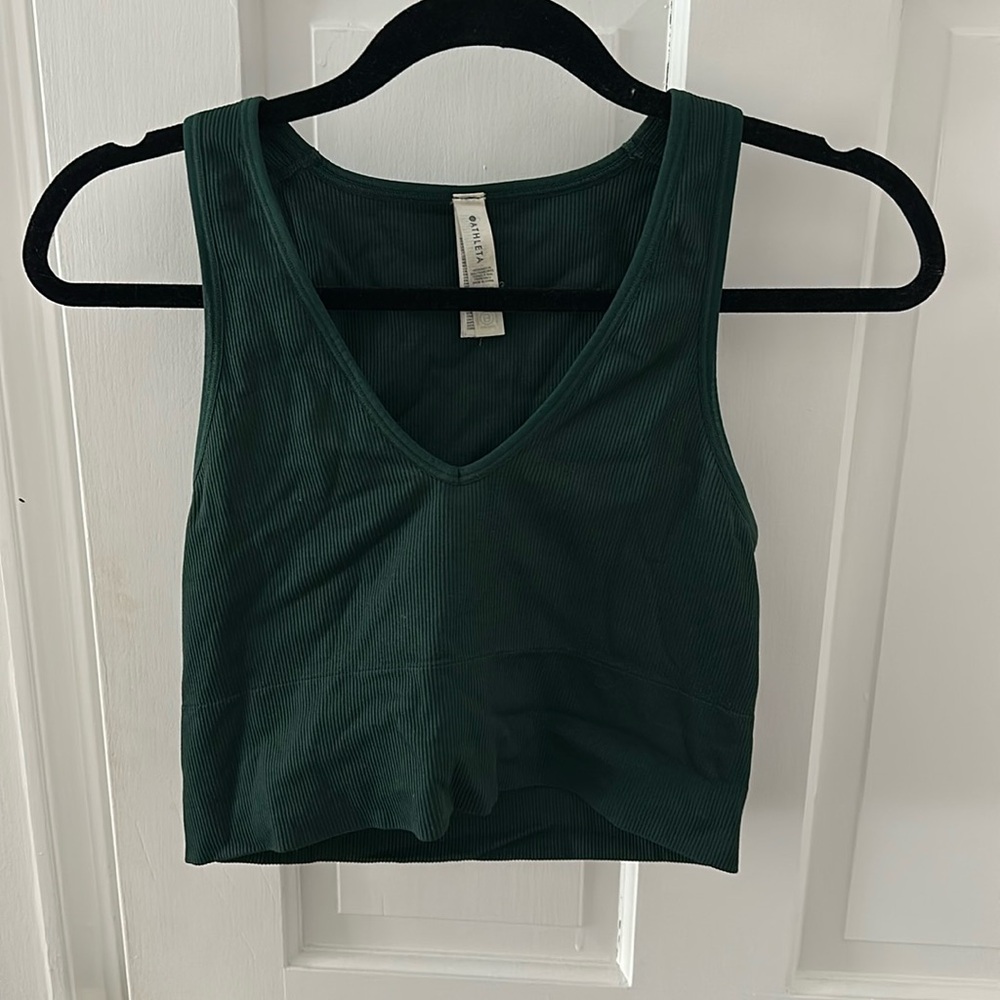 Athleta - aurora seamless crop rib tank